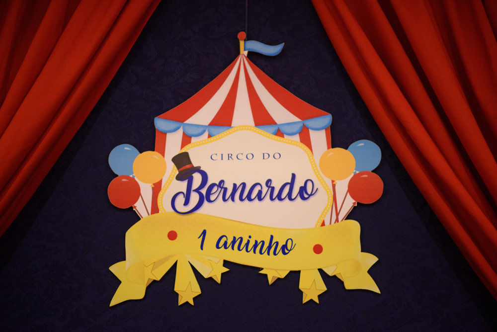 1 ano Bernardo - Festa Infantil Curitiba - Buffet Mundo Kids Tema Circo